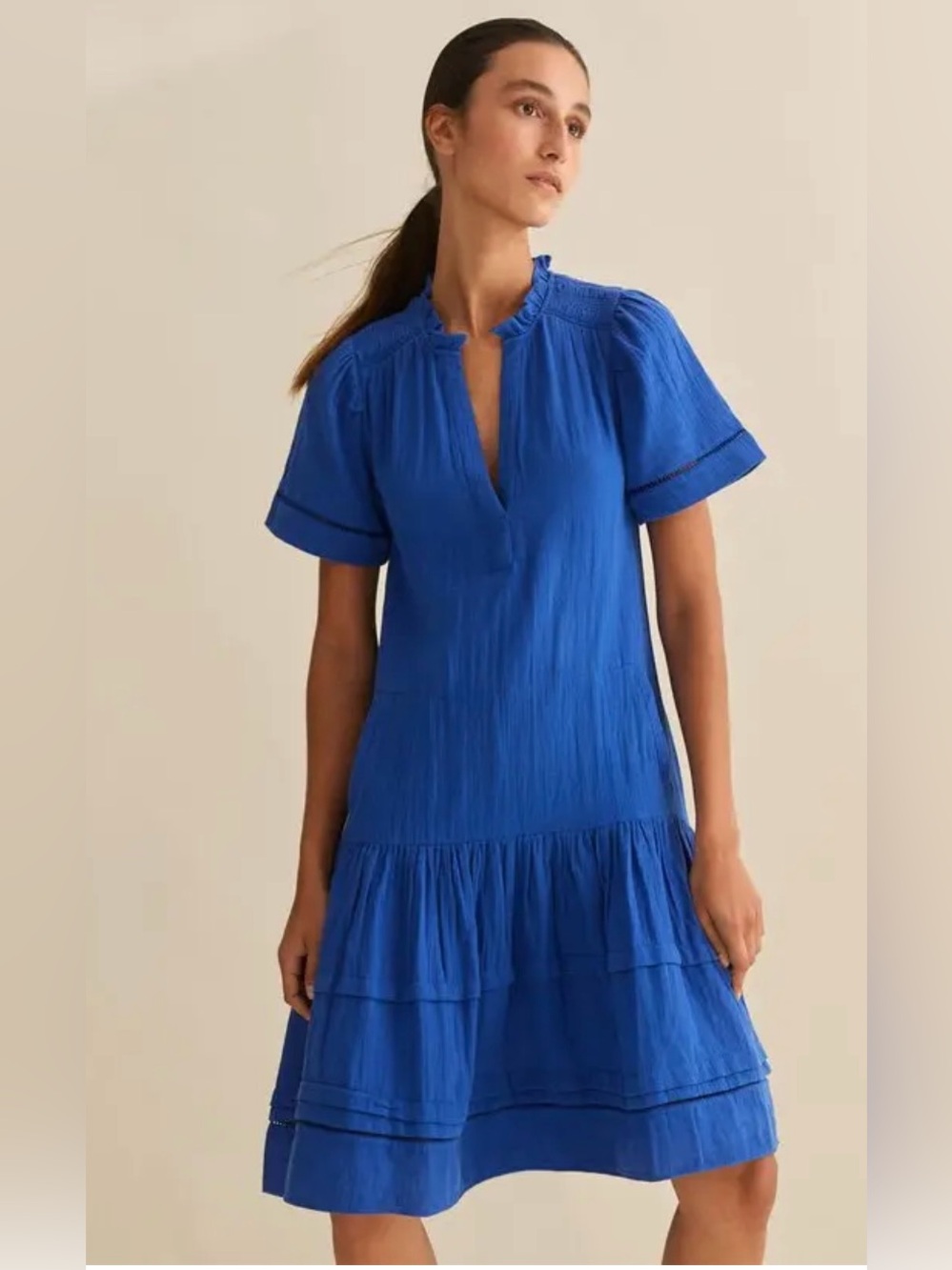 ME +EM cheesecloth swing dress